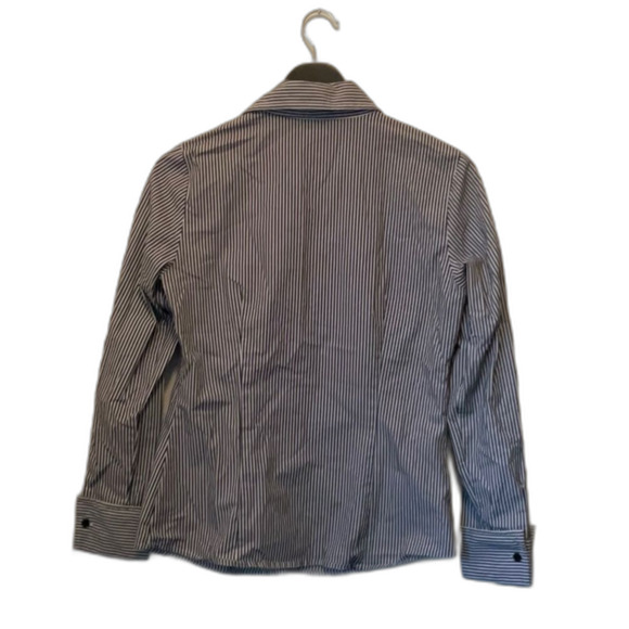 Worthington Stretch Pinstripe Button Up Blouse, size 6 - Picture 2 of 4